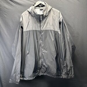 Columbia Jacket Mens 3XL Gray Glennaker Lake Packable Hooded Rain Windbreaker